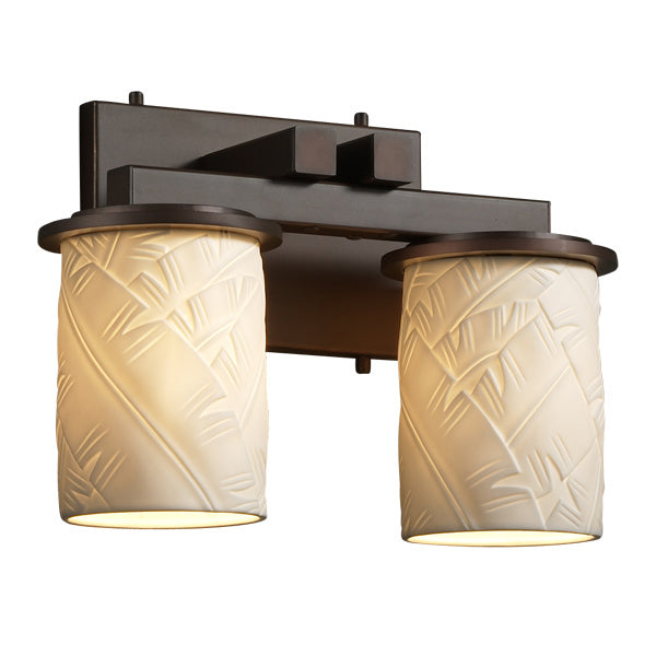 Justice Designs POR-8772-10-BANL-DBRZ Two Light Bath Bar, Dark Bronze