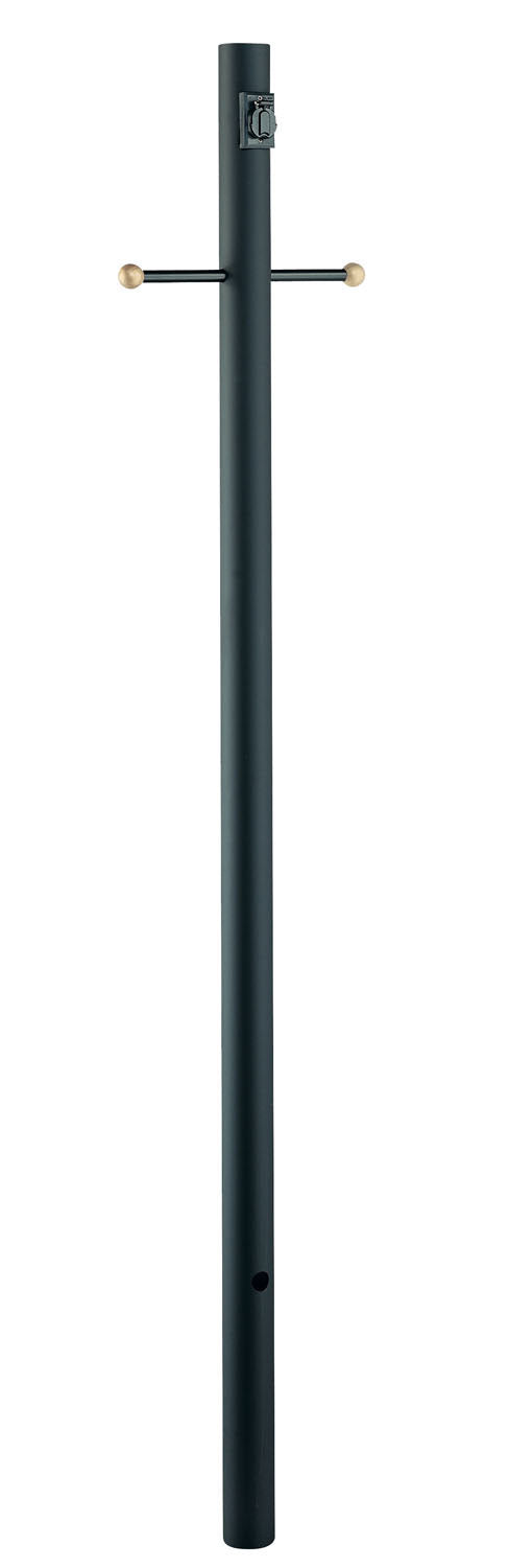 Acclaim Lighting 98BK Post With Outlet And Cross Arm, Matte Black