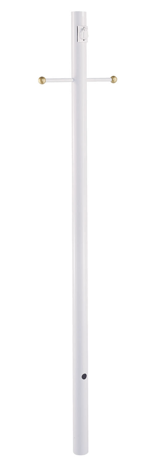 Acclaim Lighting 98WH Post With Outlet And Cross Arm, Gloss White