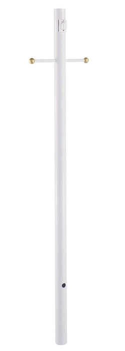 Acclaim Lighting 98WH Post With Outlet And Cross Arm, Gloss White