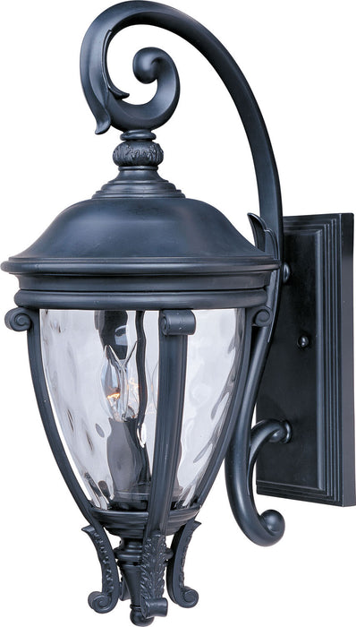 Maxim 41425WGBK Three Light Outdoor Wall Lantern, Black