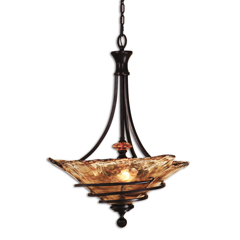 Uttermost 21904 Three Light Pendant, Oil Rubbed Bronze