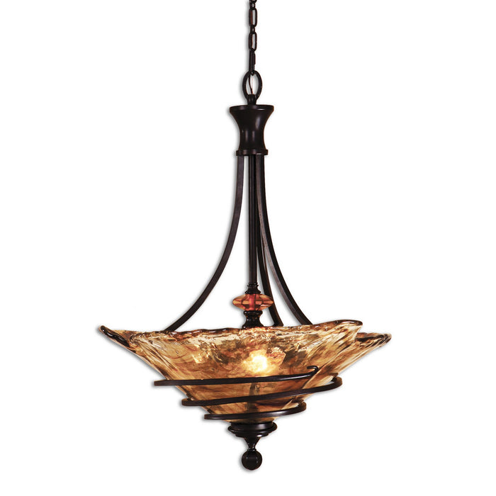 Uttermost 21904 Three Light Pendant, Oil Rubbed Bronze