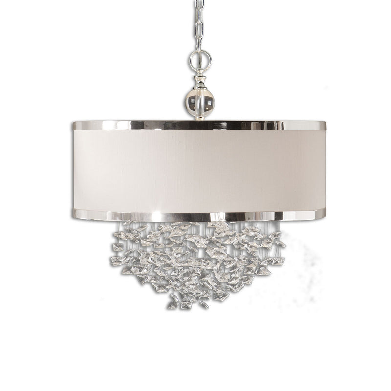 Uttermost 21908 Three Light Pendant, Silver