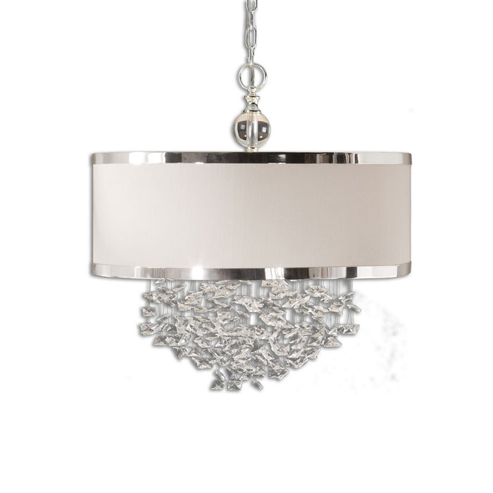 Uttermost 21908 Three Light Pendant, Silver