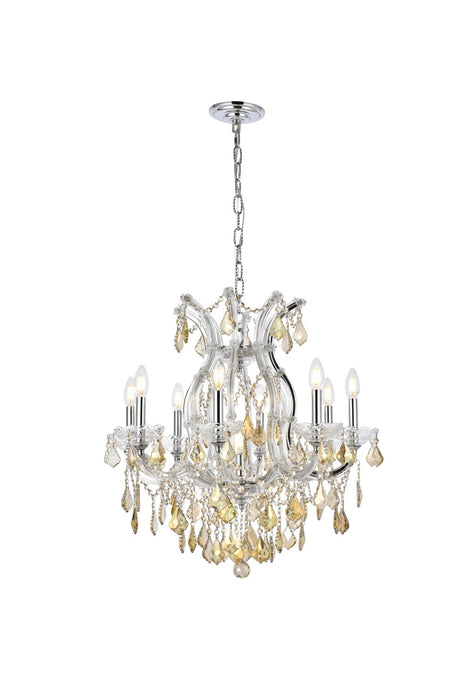 Elegant Lighting 2800D26C-GT/RC Nine Light Chandelier, Chrome