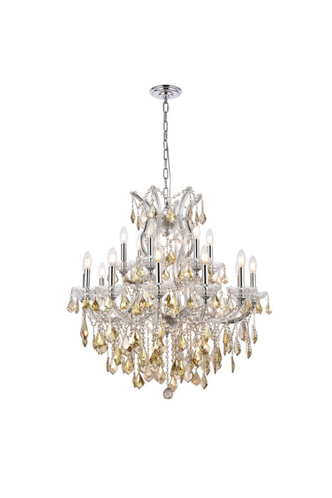Elegant Lighting 2800D30C-GT/RC 19 light Chandelier, Chrome