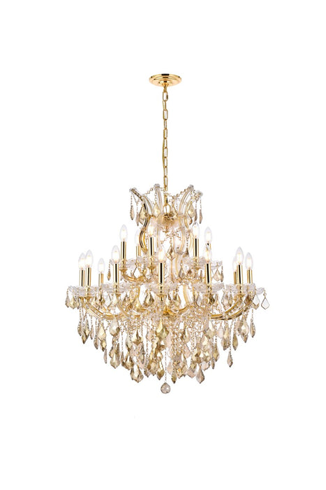 Elegant Lighting 2800D30G-GT/RC 19 light Chandelier, Gold