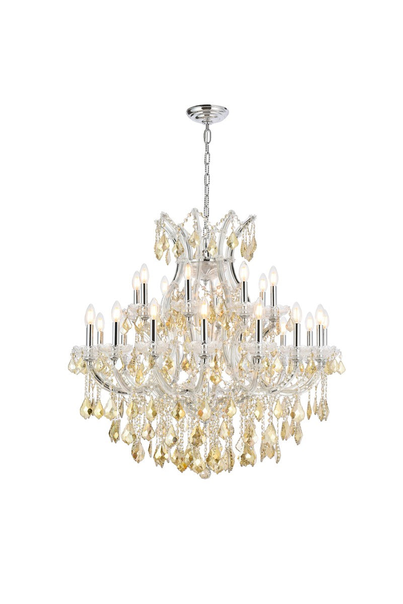 Elegant Lighting 2800D36C-GT/RC 24 Light Chandelier, Chrome