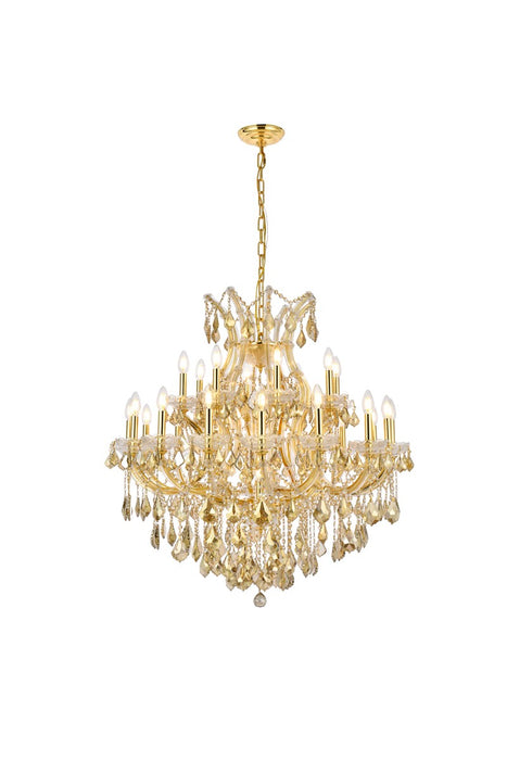 Elegant Lighting 2800D36G-GT/RC 24 Light Chandelier, Gold