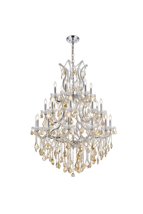 Elegant Lighting 2800D38C-GT/RC 28 Light Chandelier, Chrome
