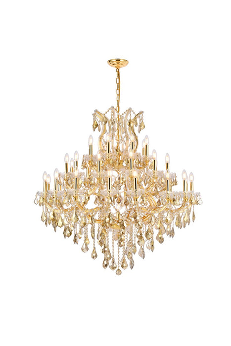 Elegant Lighting 2800G44G-GT/RC 37 Light Chandelier, Gold