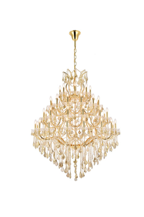 Elegant Lighting 2800G46G-GT/RC 49 Light Chandelier, Gold