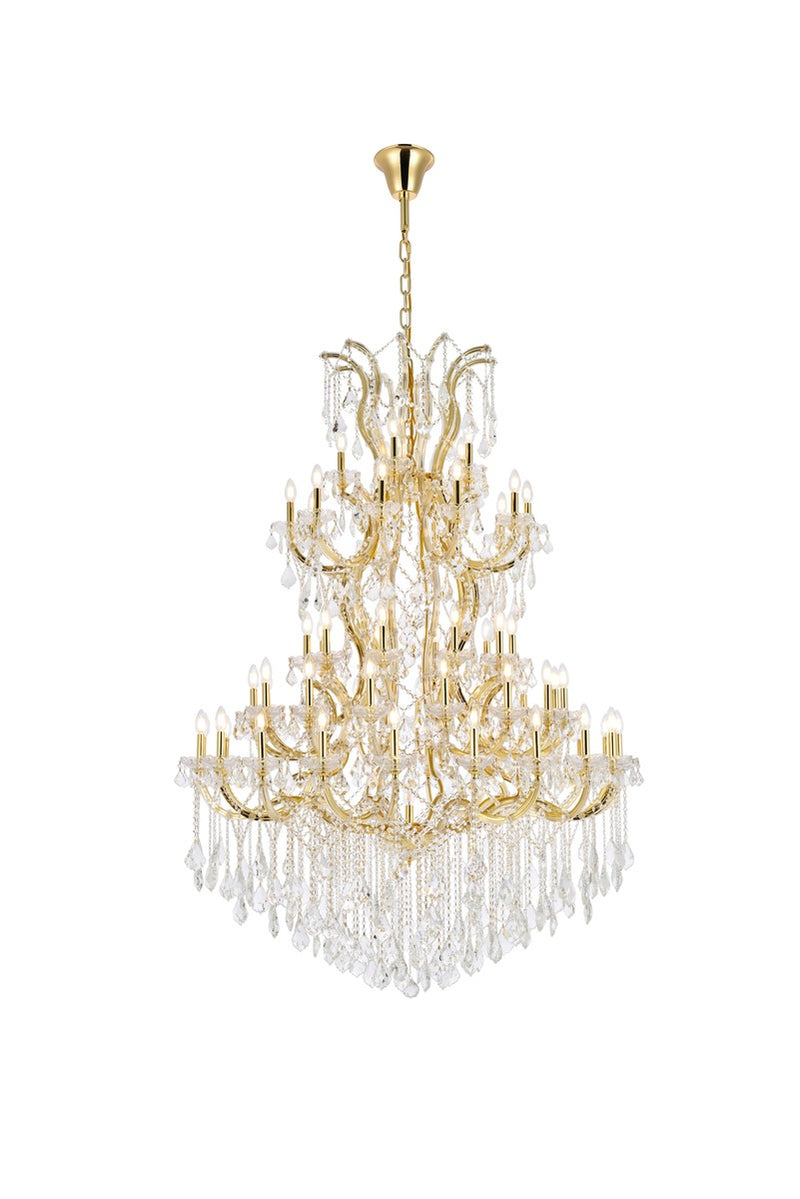 Elegant Lighting 2800G54G-GT/RC 61 Light Chandelier, Gold