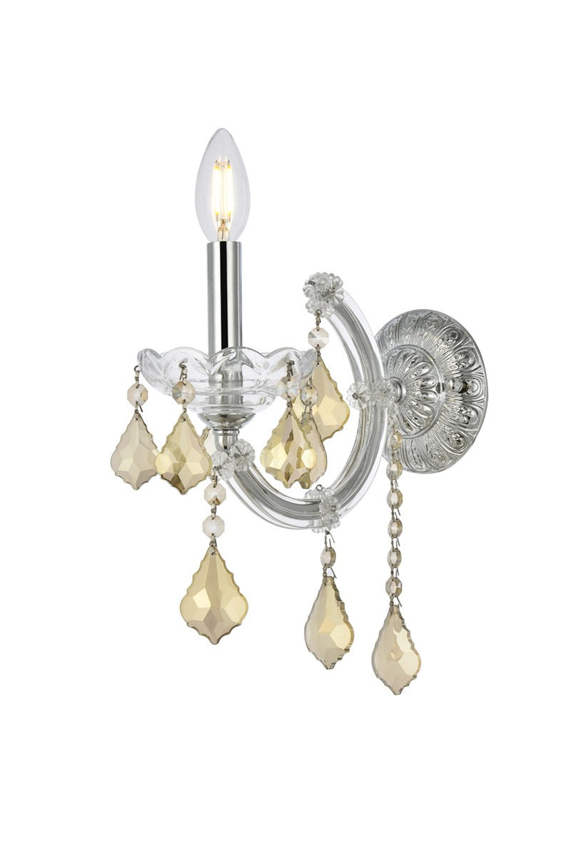 Elegant Lighting 2800W1C-GT/RC One Light Wall Sconce, Chrome