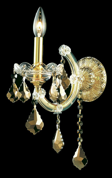 Elegant Lighting 2800W1G-GT/RC One Light Wall Sconce, Gold