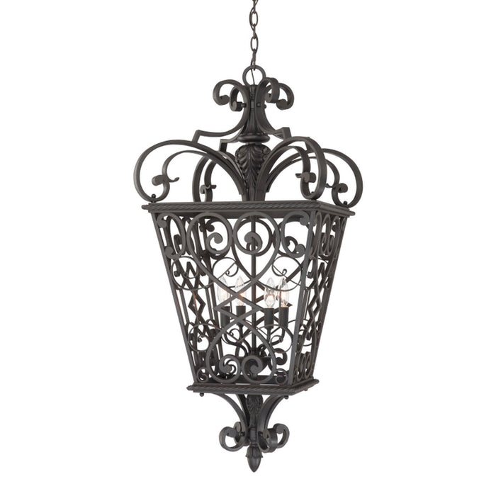 Quoizel FQ1920MK01 Four Light Outdoor Hanging Lantern, Marcado Black