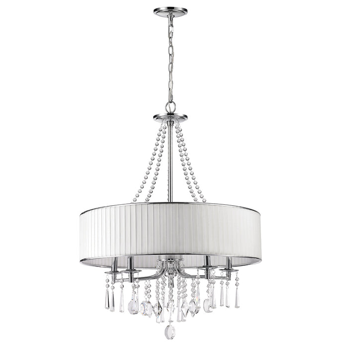 Golden 8981-5 BRI Five Light Chandelier, Chrome
