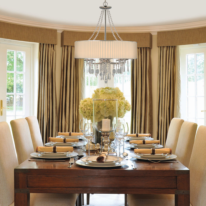 Golden 8981-5 BRI Five Light Chandelier, Chrome