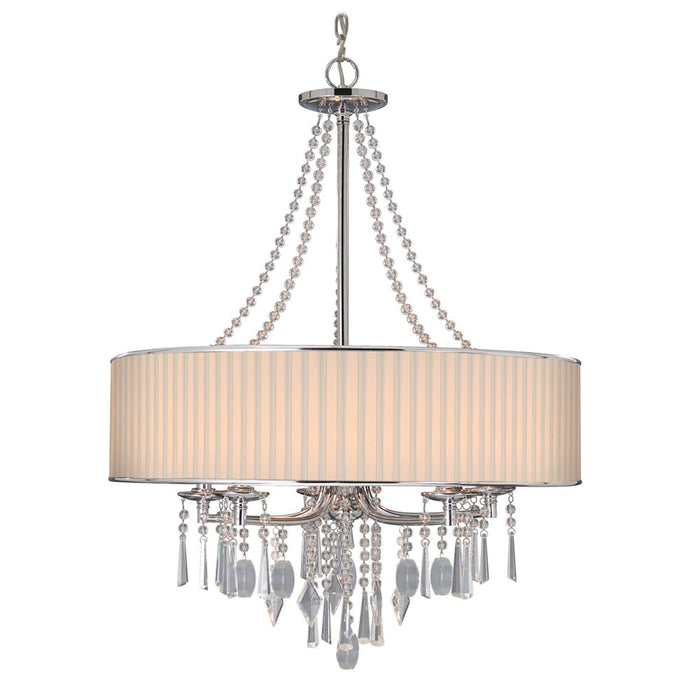 Golden 8981-5 BRI Five Light Chandelier, Chrome