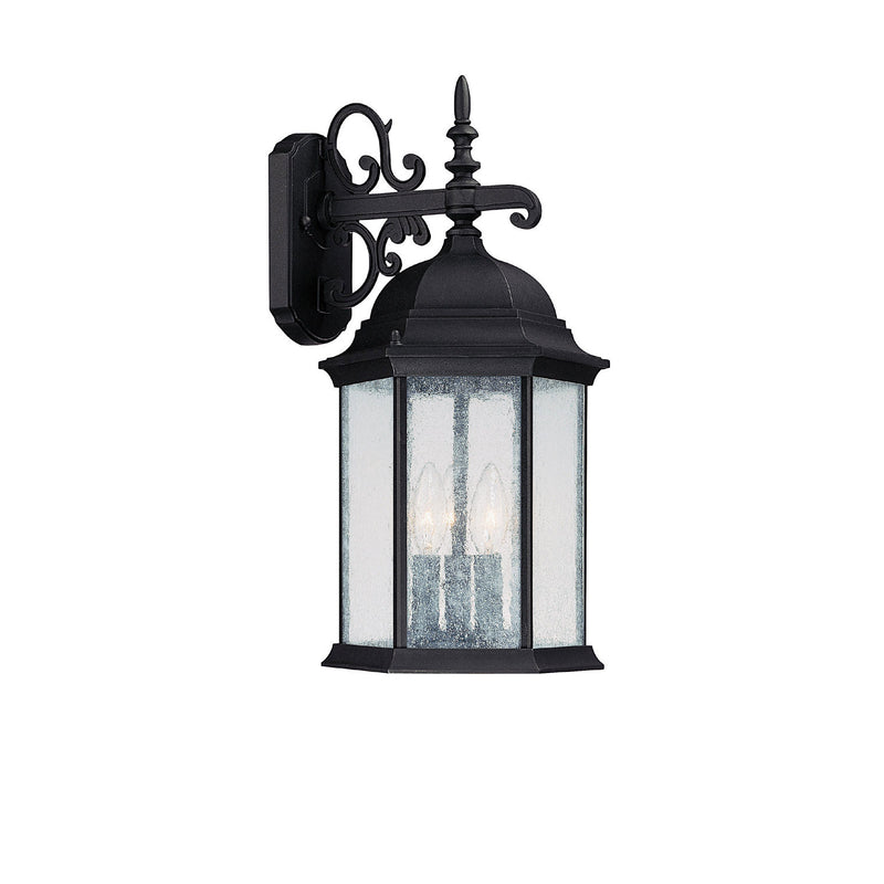 Capital Lighting 9834BK Three Light Outdoor Wall Lantern, Black