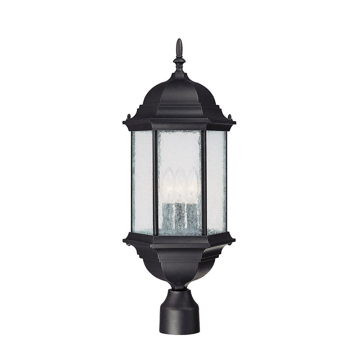 Capital Lighting 9837BK Three Light Outdoor Post Lantern, Black