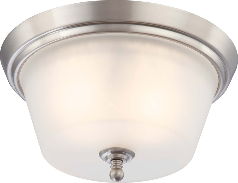 Nuvo Lighting 60-4152 Two Light Flush Mount, Brushed Nickel