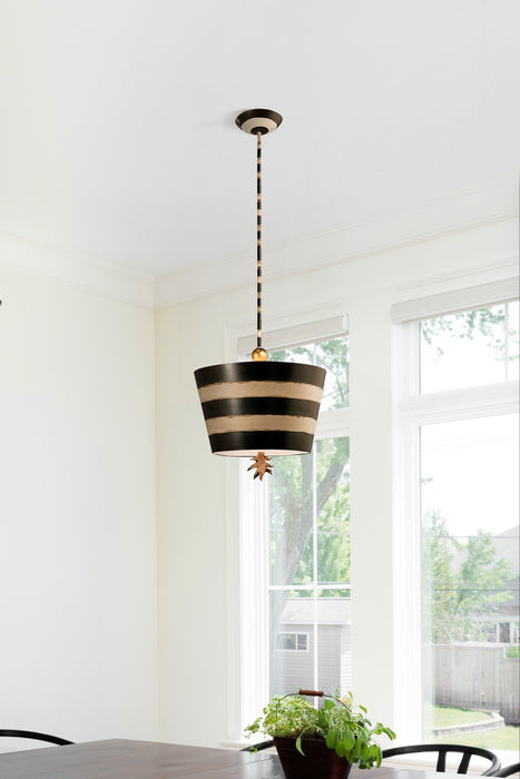 Lucas + McKearn PD1019 Pendant, Hand-Painted Black/Cream