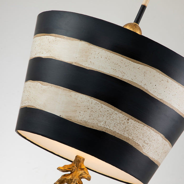 Lucas + McKearn PD1019 Pendant, Hand-Painted Black/Cream