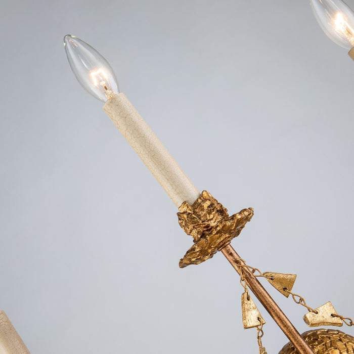 Lucas + McKearn SC1158-3 Three Light Wall Sconce, Gold Leaf