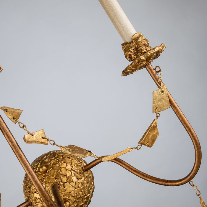 Lucas + McKearn SC1158-3 Three Light Wall Sconce, Gold Leaf
