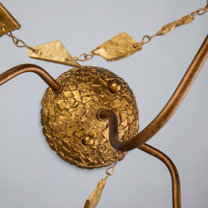 Lucas + McKearn SC1158-3 Three Light Wall Sconce, Gold Leaf