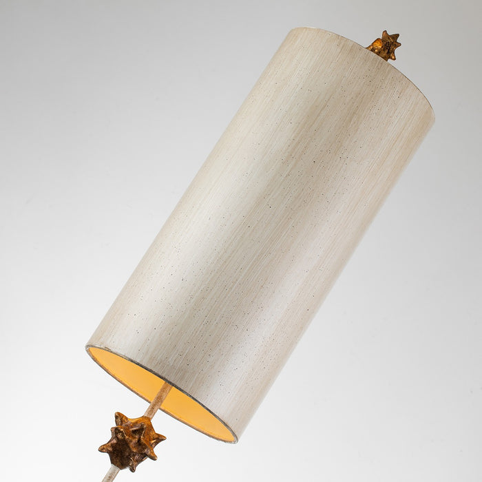 Lucas + McKearn TA1024 One Light Buffet Lamp, Gold Leaf Sculpted W/Gold Metal