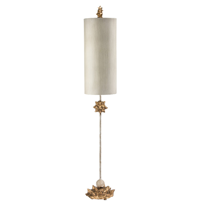 Lucas + McKearn TA1024 One Light Buffet Lamp, Gold Leaf Sculpted W/Gold Metal