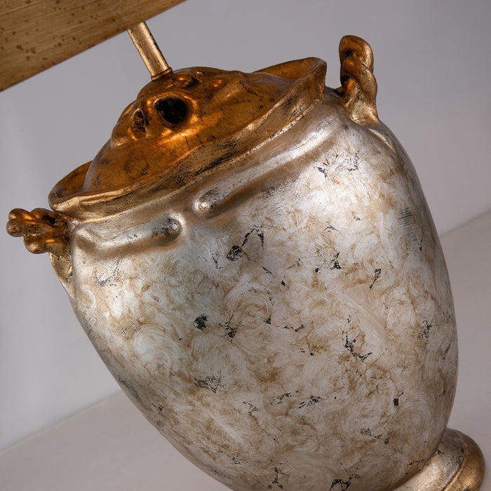 Lucas + McKearn TA1118 One Light Table Lamp, Antiqued Silver W/Gold
