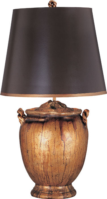 Lucas + McKearn TA1118 One Light Table Lamp, Antiqued Silver W/Gold