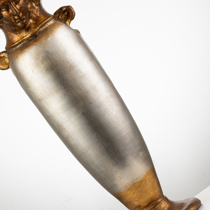 Lucas + McKearn TA1126 One Light Table Lamp, Gold/Silver Leaf Vase