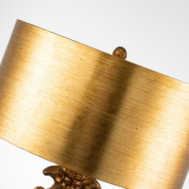 Lucas + McKearn TA1126 One Light Table Lamp, Gold/Silver Leaf Vase