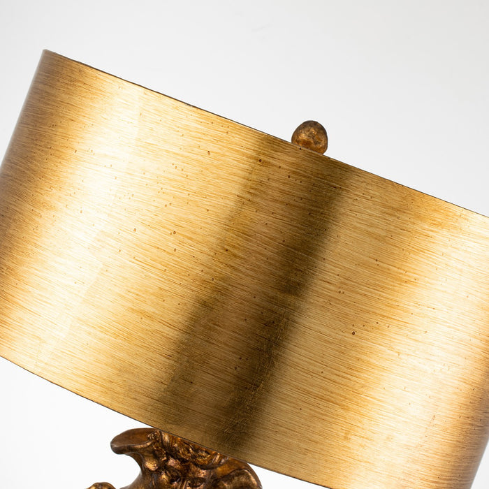 Lucas + McKearn TA1126 One Light Table Lamp, Gold/Silver Leaf Vase