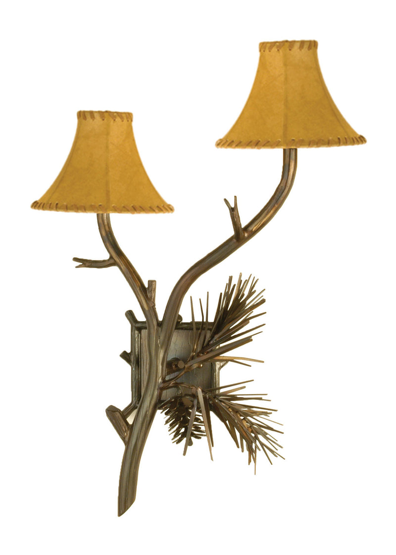 Meyda Tiffany 104458 Two Light Wall Sconce, Antique Copper