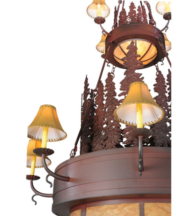 Meyda Tiffany 111636 15 Light Chandelier, Rust Over Wrought Iron