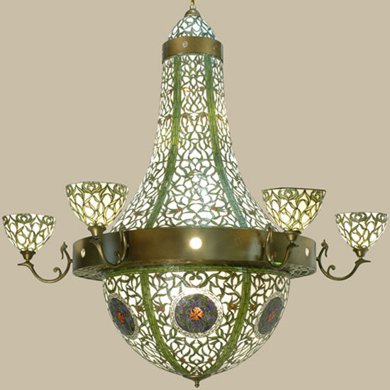 Meyda Tiffany 111778 22 Light Chandelier, Black Hills Gold