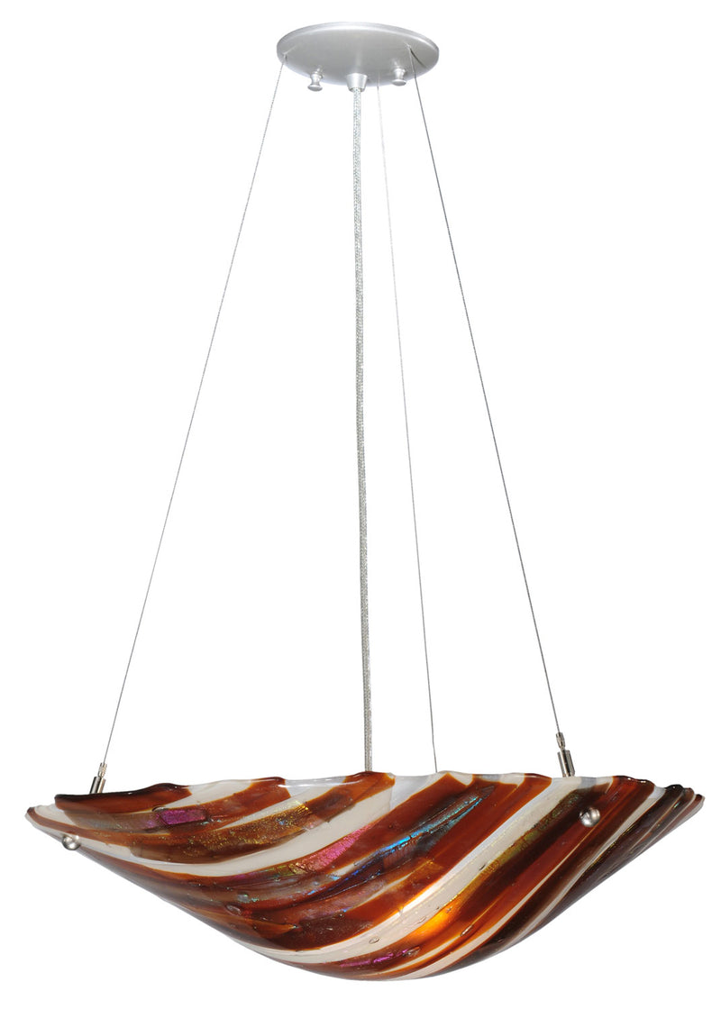 Meyda Tiffany 112104 Two Light Inverted Pendant, Nickel