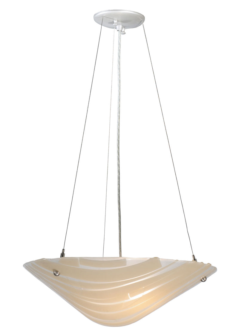 Meyda Tiffany 112131 Two Light Inverted Pendant, Nickel