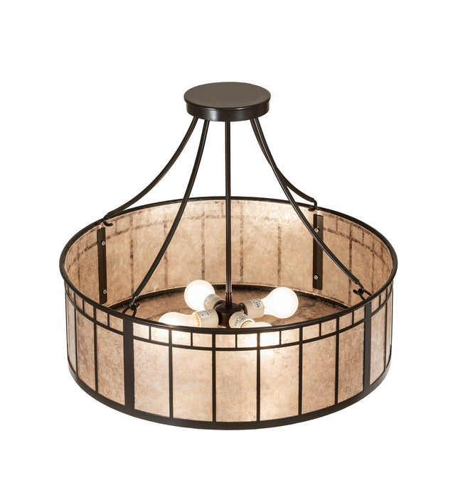 Meyda Tiffany 112438 Four Light Inverted Pendant, Timeless Bronze