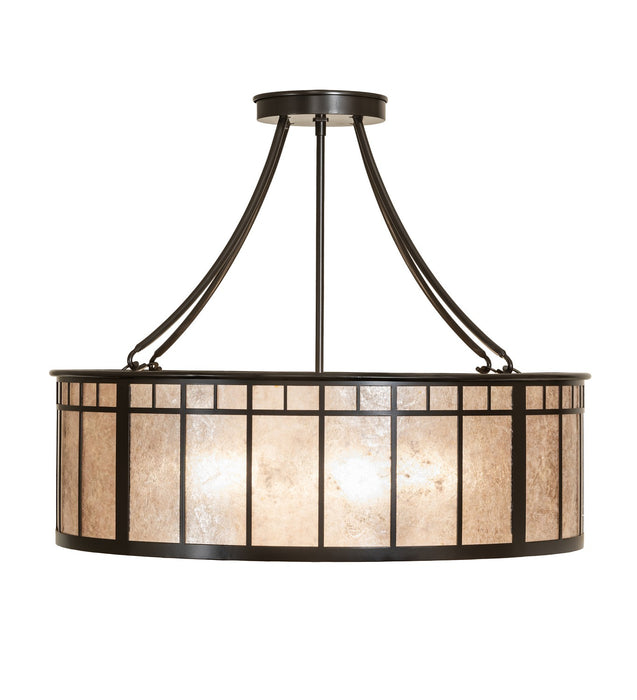 Meyda Tiffany 112438 Four Light Inverted Pendant, Timeless Bronze