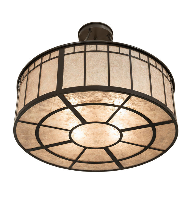 Meyda Tiffany 112438 Four Light Inverted Pendant, Timeless Bronze
