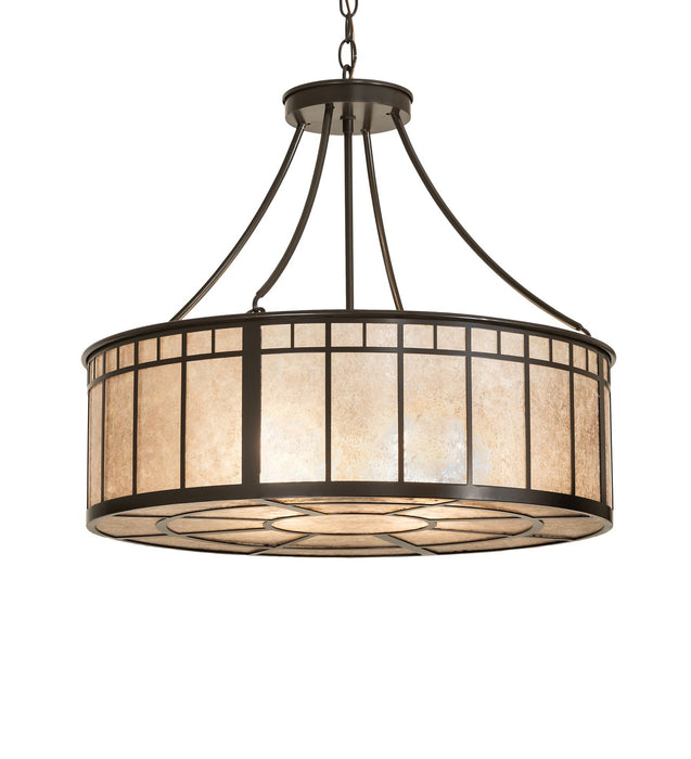 Meyda Tiffany 112438 Four Light Inverted Pendant, Timeless Bronze