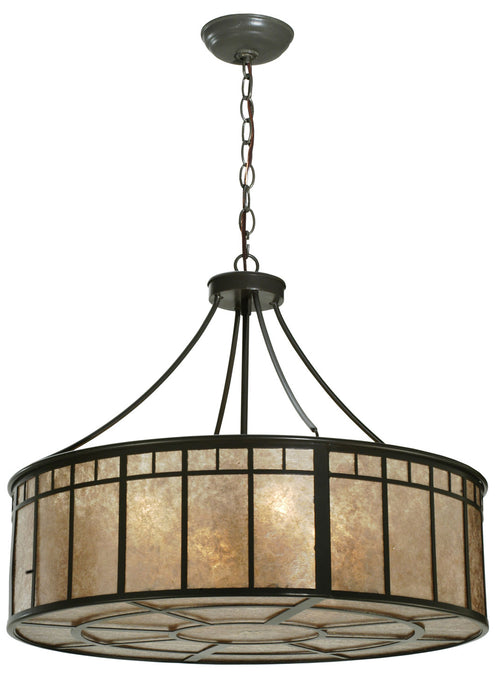 Meyda Tiffany 112438 Four Light Inverted Pendant, Timeless Bronze