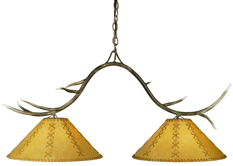 Meyda Tiffany 112677 Two Light Island Pendant, Mahogany Bronze